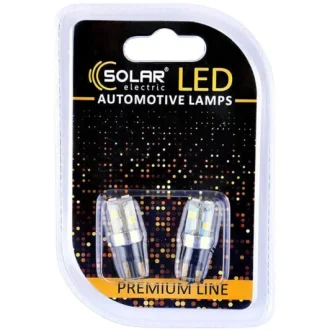 Автолампа Premium Line T10 W2,1x9,5d 6 W біла SOLAR SL1342