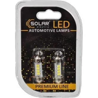 Набір автоламп 12 V2 шт білі SOLAR SL1352