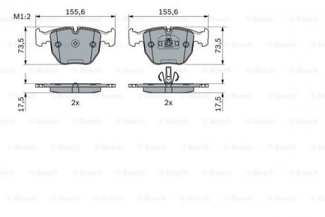 Тормозные колодки, дисковые. BOSCH 0 986 494 918