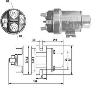 Соленоид стартера MAGNETI MARELLI 940113050020 (фото 1)