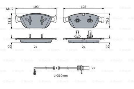 Гальмівні колодки, дискові BOSCH 0 986 494 986