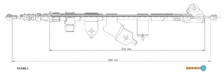 Трос остановочных тормозов ADRIAUTO 52.0281.1