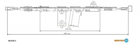 Трос остановочных тормозов ADRIAUTO 28.0230.1