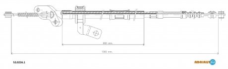 Трос остановочных тормозов ADRIAUTO 52.0216.1