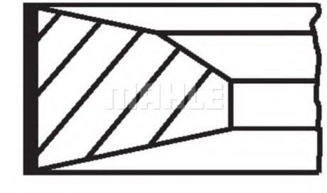 Кольца поршневые, комплект MAHLE MAHLE\KNECHT 038 66 N0