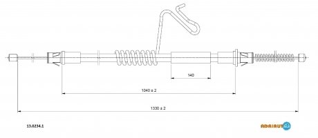 Трос зупиночних гальм ADRIAUTO 13.0234.1