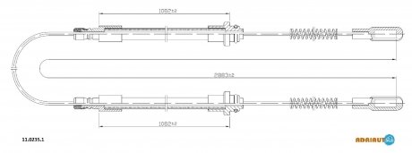 Трос остановочных тормозов ADRIAUTO 11.0235.1