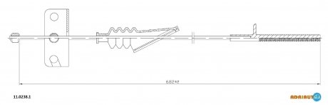 Трос остановочных тормозов ADRIAUTO 11.0238.1