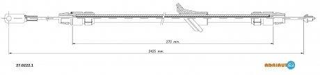 Трос зупиночних гальм ADRIAUTO 27.0222.1
