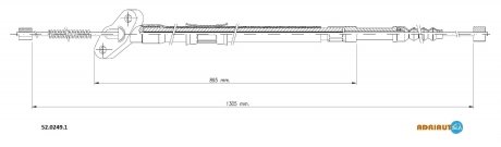 Трос остановочных тормозов ADRIAUTO 52.0249.1