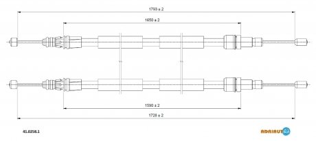 Трос остановочных тормозов ADRIAUTO 41.0258.1