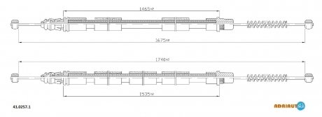 Трос остановочных тормозов ADRIAUTO 41.0257.1