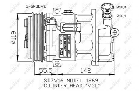 Компресор кондиціонера NRF 32818