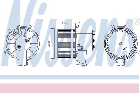 Вентилятор салону NISSENS 87303