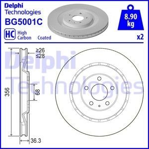 Тормозной диск DELPHI BG5001C