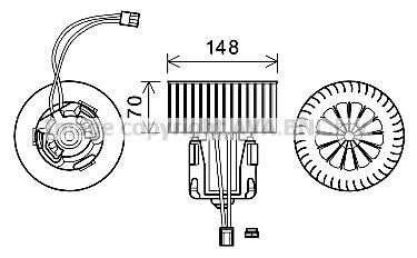 Вентилятор салону AVA BW8540