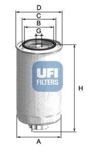 Фільтр палива UFI 24.999.00 (фото 1)