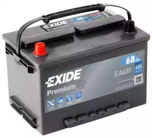 Акумулятор Premium 68Ah/650A EXIDE EA681 (фото 1)