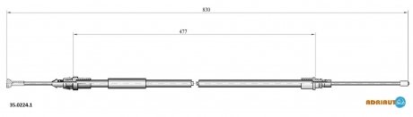 Трос остановочных тормозов ADRIAUTO 35.0224.1