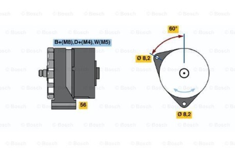 Генератор BOSCH 0 986 034 430 (фото 1)