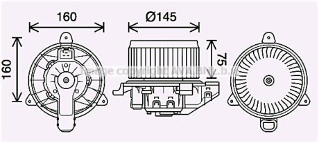 Вентилятор салону AVA FD8626