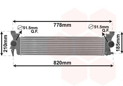 Радиатор интеркуллера MB Vito (W447) 1.6CDI 14- VAN WEZEL 30014704