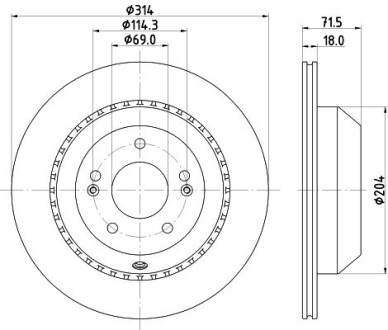 Диск тормозной PAGID HELLA 8DD355131881