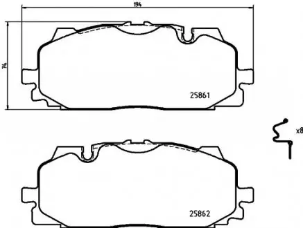Колодки гальмівні дискові комплект; передн. PAGID HELLA 8DB355021641