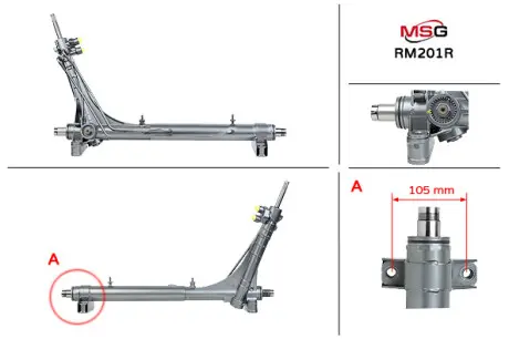 Рульова рейка з ГПК відновлена Ram Promaster 13-22 Rebuilding MSG RM201R