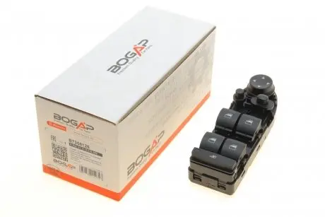 Кнопка склопідіймача (L) BMW X1 (E84) 09-15 N20/N46/N47/N52 (блок) BOGAP B7358126