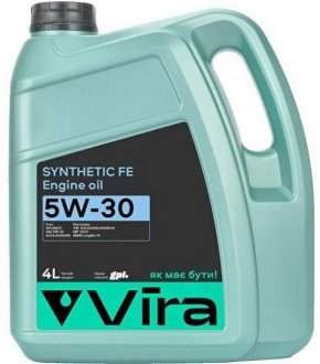 Олива моторна SYNTH FE SN/CF A3/B3/B4 5W-30 4 л VIRA VI0267