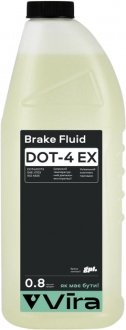 Рідина гальмівна Brake Fluid DOT-4 EX 0.8л VIRA VI1203 (фото 1)