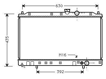 Радіатор охолодження MITSUBISHI COLT (1992) 1.6 STARLINE MT2064