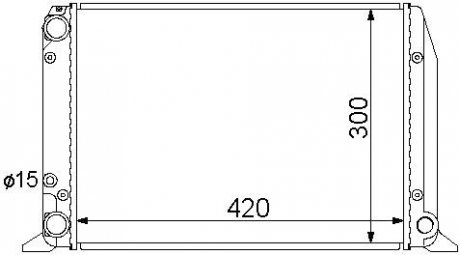 Радиатор охлаждения AUDI 80 B3 (1987) 80 1.6 STARLINE AIA2028