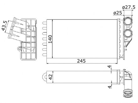 Радиатор отопления CITROEN C4 (2005) 2.0 STARLINE CNA6239