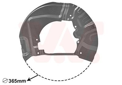Защита тормозного диска (переднего) (R) BMW 5 (E60/E61) 04-10 VAN WEZEL 0655372
