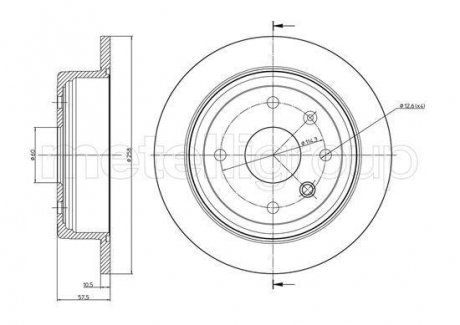 Тормозной диск зад. Nubira/Lacetti 03- 1.4-2.0 CIFAM 800-953