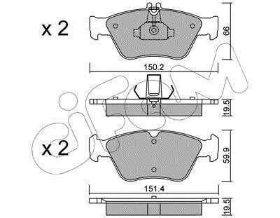 Тормозные колодки перед. MB W202/210 (ATE) CIFAM 822-219-0