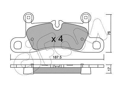 Тормозные колодки зад. Touareg/Cayenne 10> CIFAM 822-958-0
