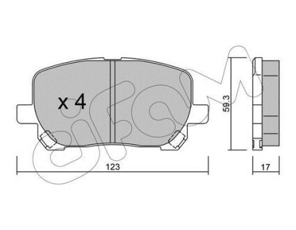 Колодки гальмівні перед. Avensis (01-05) CIFAM 822-427-0