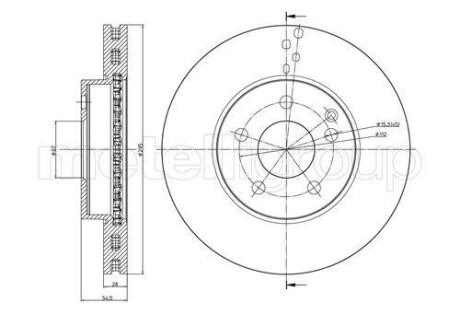 Тормозной диск перед. W211/W221 (02-13) CIFAM 800-600C