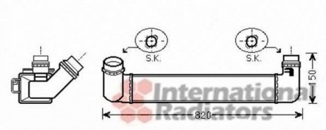 Радиатор интеркуллера Renault Fluence 1.5 dCi/1.6 16V/2.0 16V 10- VAN WEZEL 43004461 (фото 1)