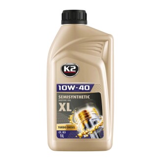 Олива моторна SEMISYNTHETIC MOTOR OIL SL/CF XL 10W-40 TURBO DIESEL 1 л K2 O2051E