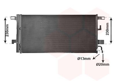 Радиатор кондиционера Audi A4 15+ (выр-во) VAN WEZEL 03015703 (фото 1)