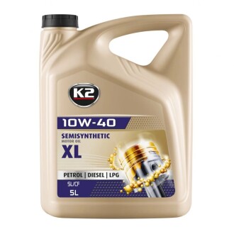 Олива моторна SEMISYNTHETIC MOTOR OIL SL/CF XL 10W-40 5 л K2 O2045E