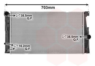 Радиатор охлаждения BMW 5 (10/F11) 2.0 11-17 N20 VAN WEZEL 06002549 (фото 1)