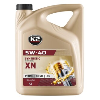 Олива моторна SYNTHETIC MOTOR OIL SN/CF XN 5W-40 5 л K2 O1135E