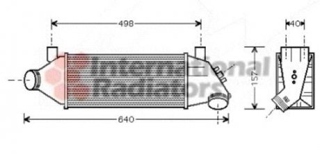 Радиатор интеркуллера Ford Transit 2.0DI 00-06 VAN WEZEL 18004315 (фото 1)