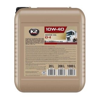 Олива моторна MOTOR OIL 10W-40 CI-4 20 л K2 O36920E