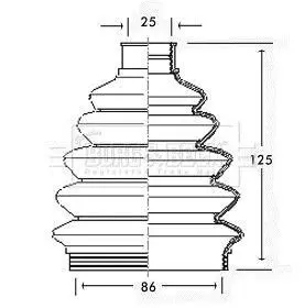 - Пильовик привідного вала к-т BORG & BECK BCB2302